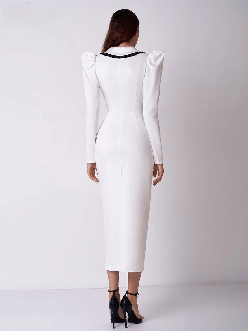 Slim Office Classic High Waist Dresses