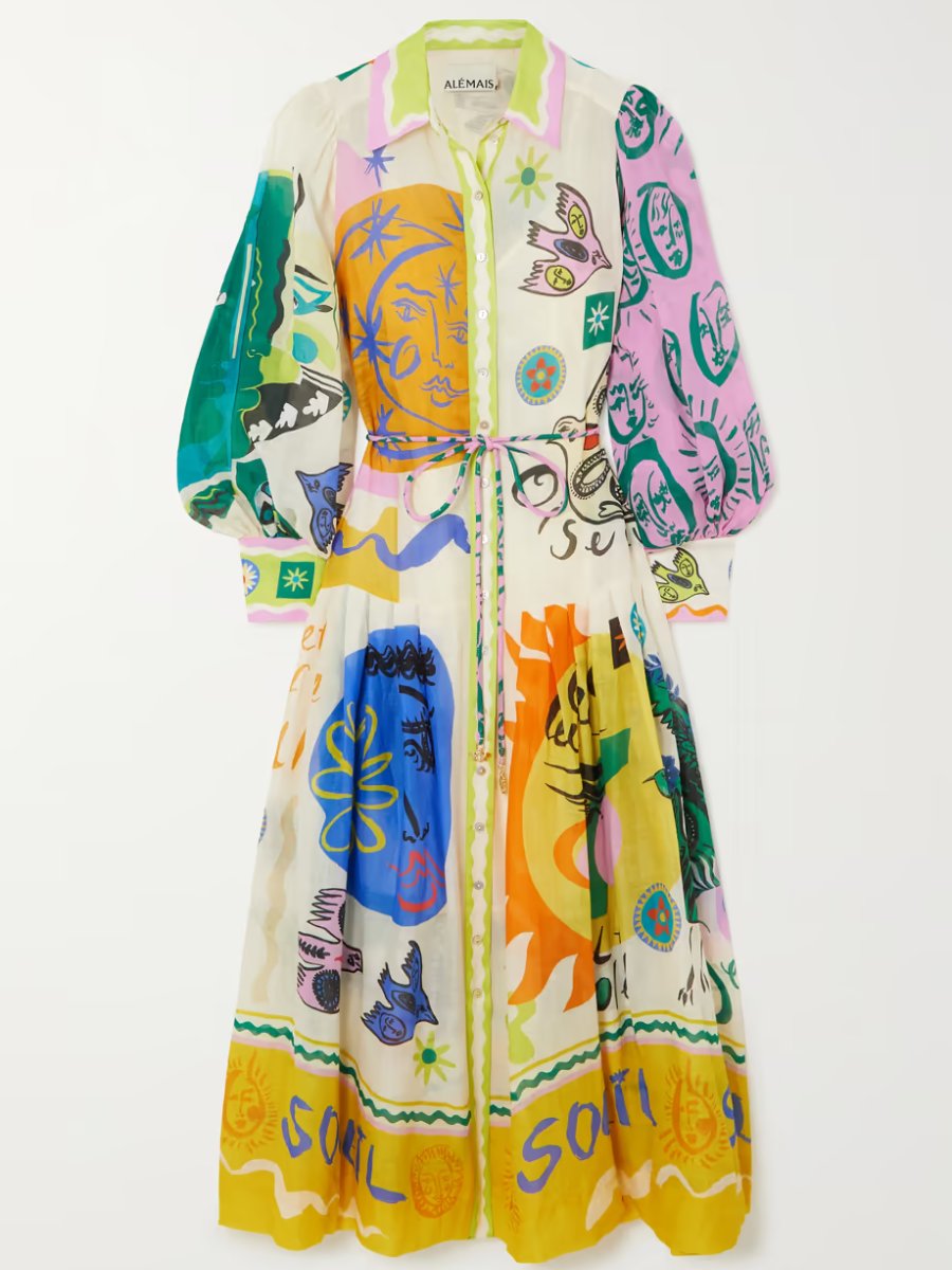 Soleil Belted Midi Shirt Dress