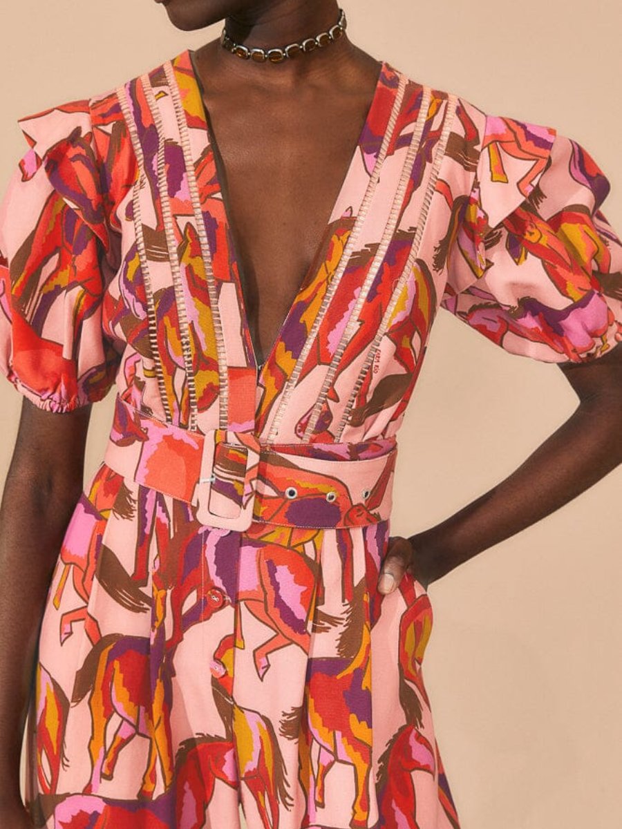 Rose Wild Short Sleeve Jumpsuit