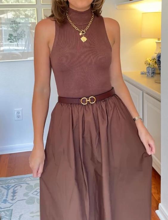 Slimming Knitted Round Neck Dress