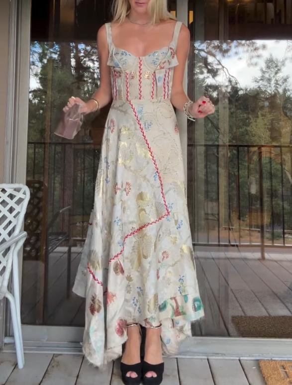 Vintage Oil Painting Dress