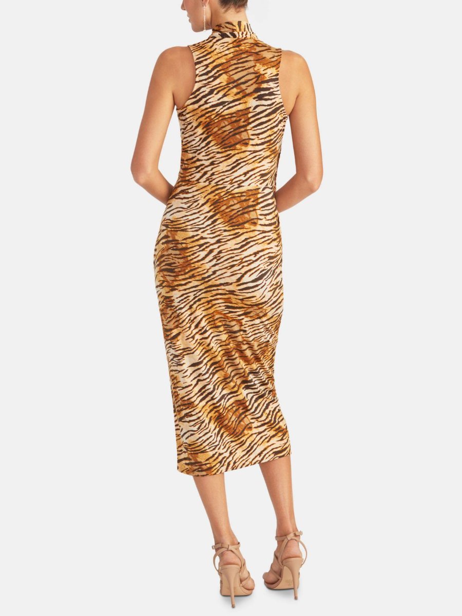 Women's Animal Print Evening Wrap Dress
