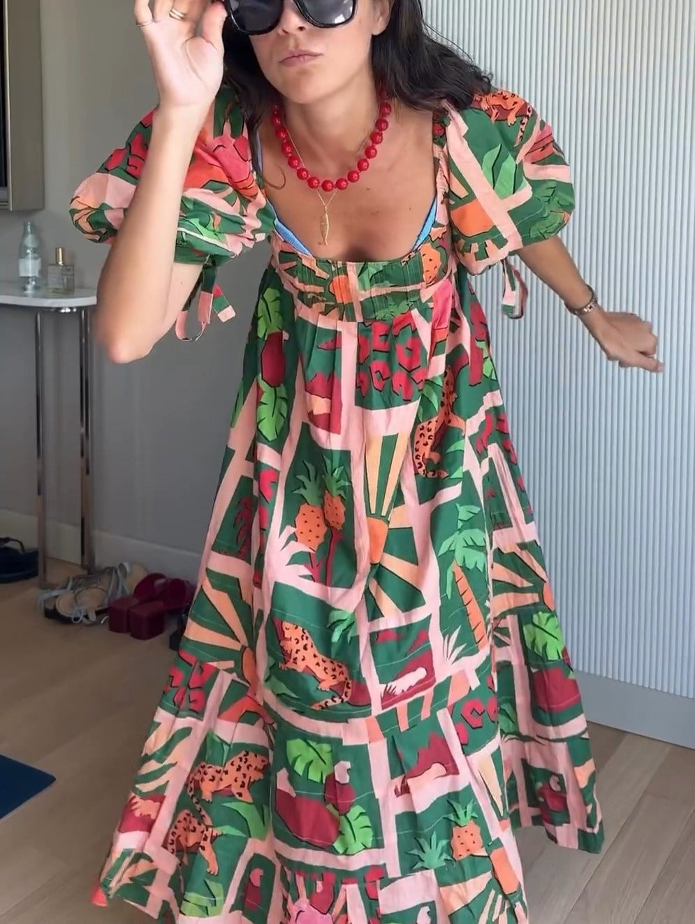 Elegant Boho Print Dress