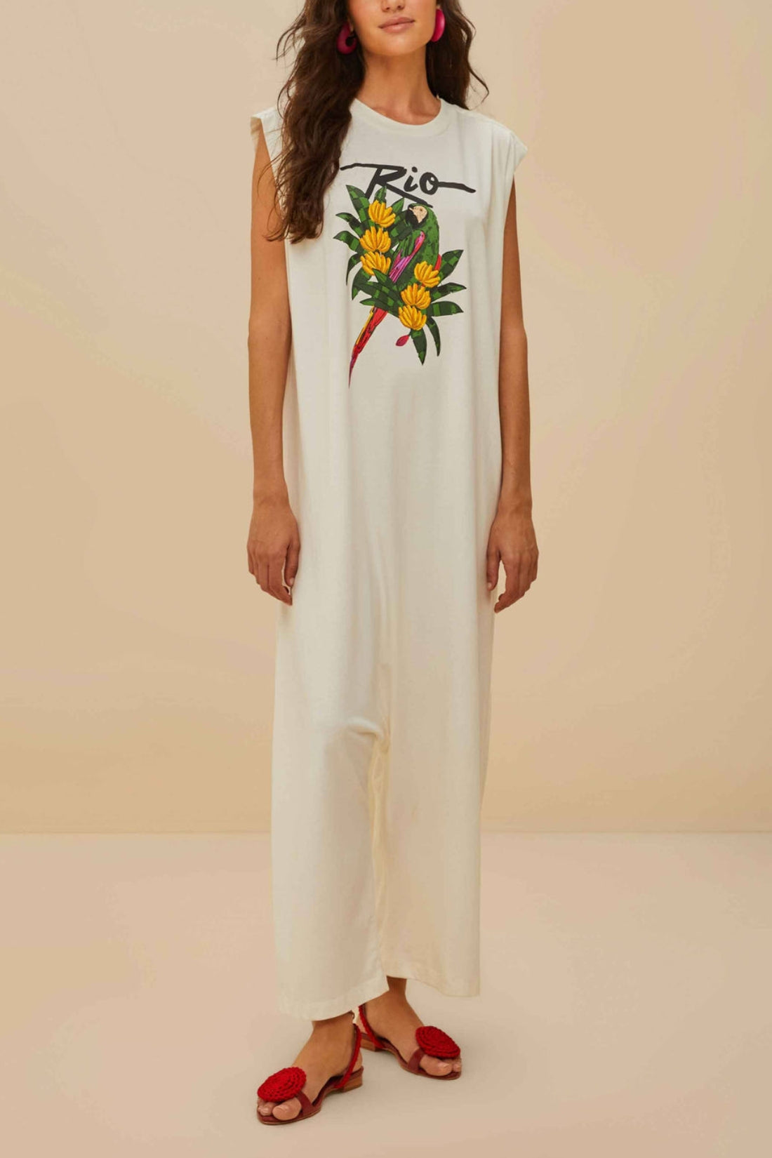 Off-white Rio Macaw Organic Cotton Jumpsuit
