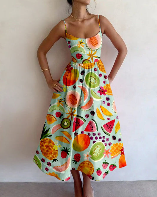 Printed Slip Dress