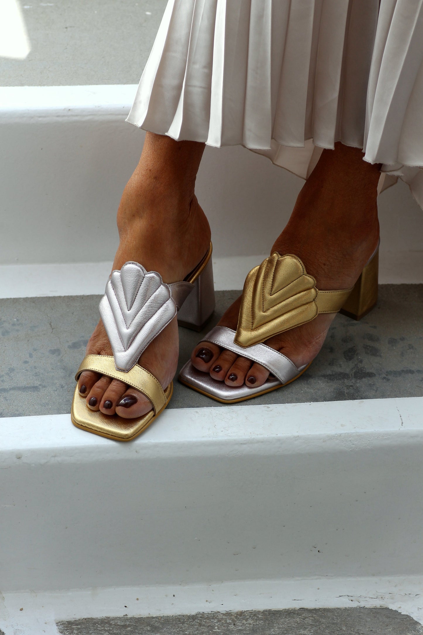 Moana Heel Gold & Silver