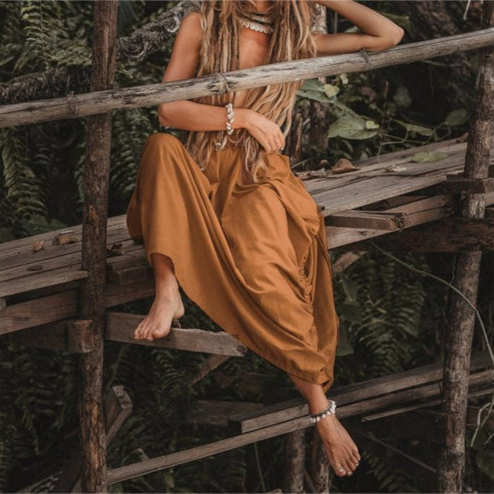 Side Drawstring Casual Skirt