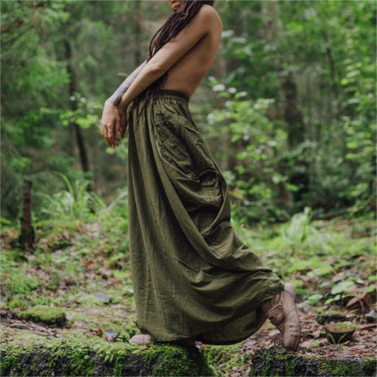 Side Drawstring Casual Skirt