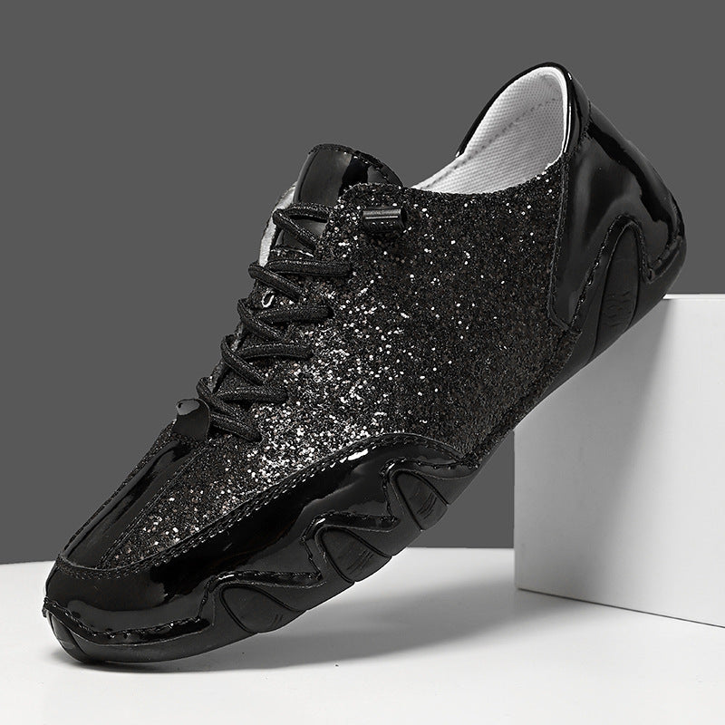 Men's low cut shiny and comfortable casual shoes