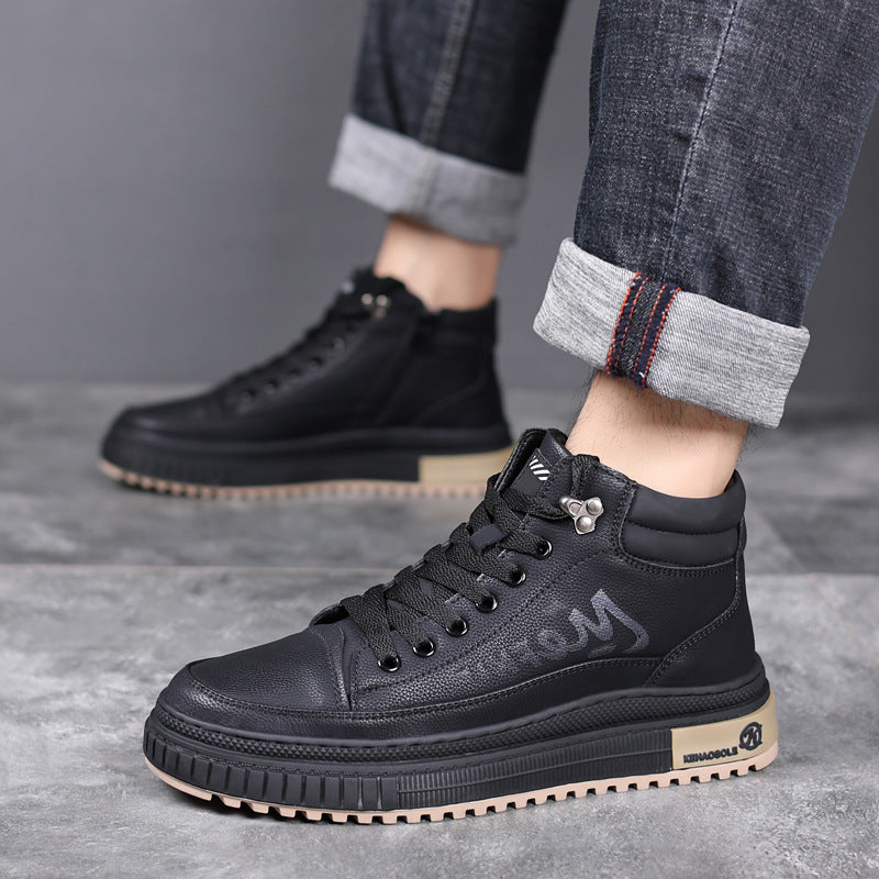 Men's breathable and comfortable high top casual trendy shoes