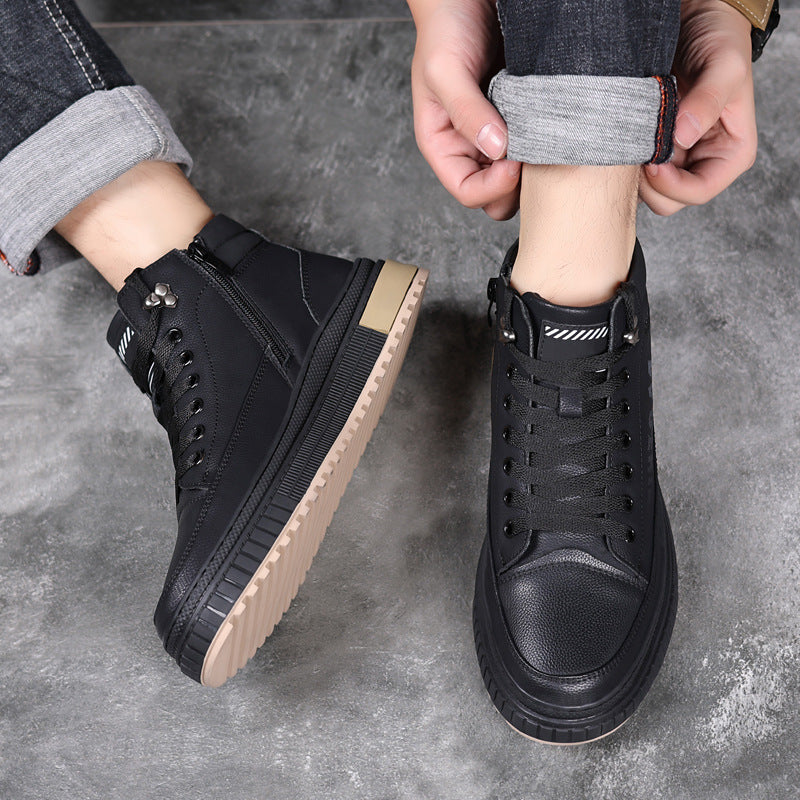 Men's breathable and comfortable high top casual trendy shoes