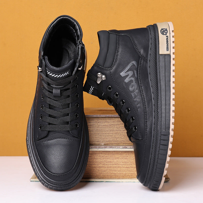 Men's breathable and comfortable high top casual trendy shoes