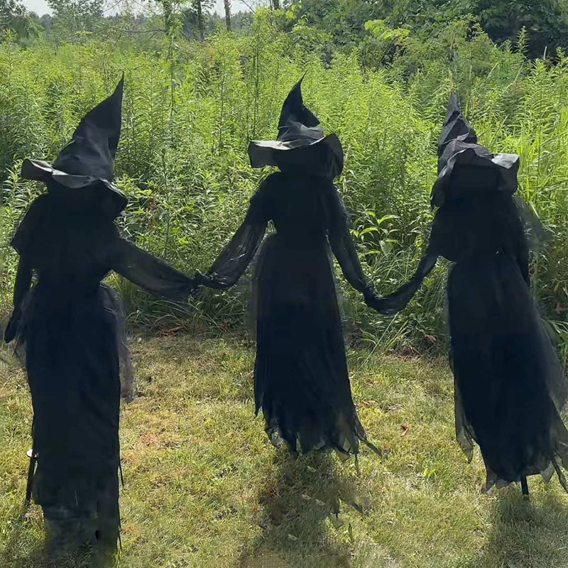 Glowing Three Holding Witch Halloween Decoration Props