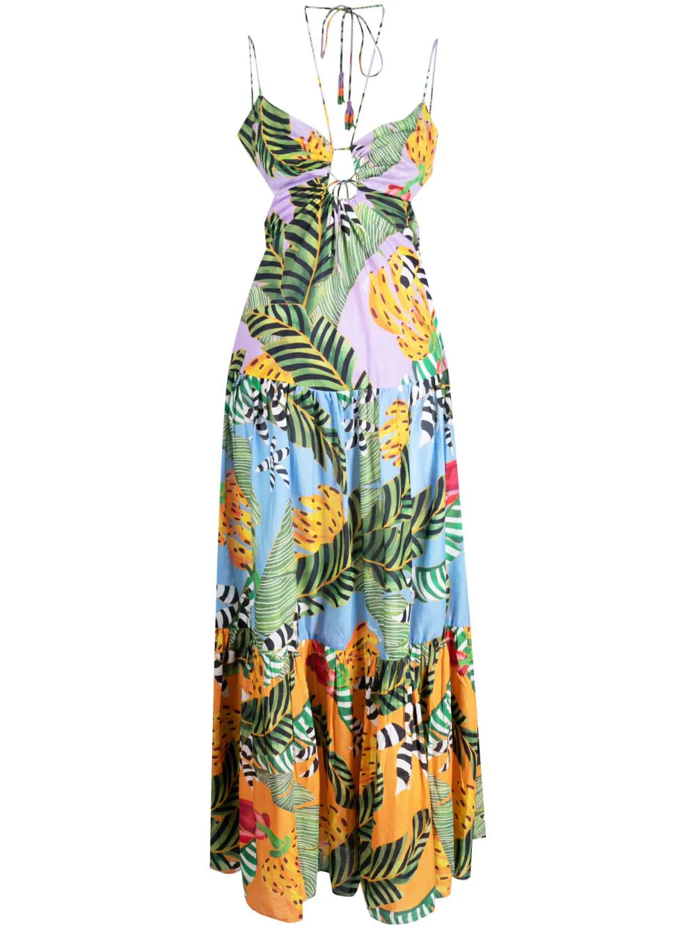 Banana-Print Maxi Dress