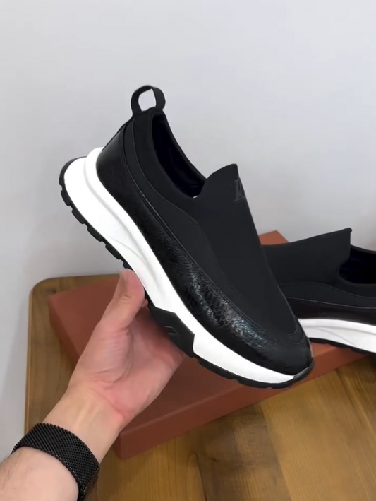 LuxeStep Leather Slip-On