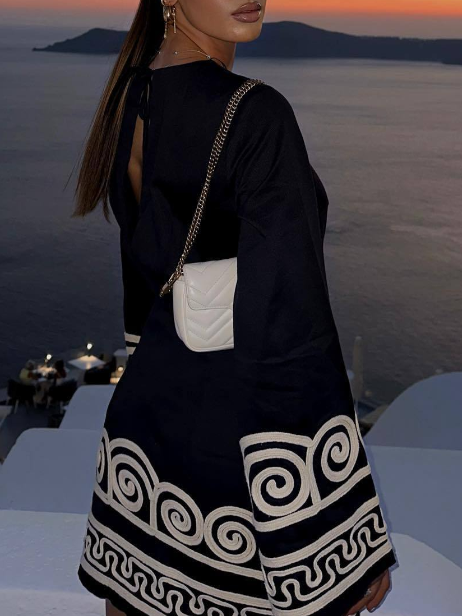 Round Neck Mini Dress