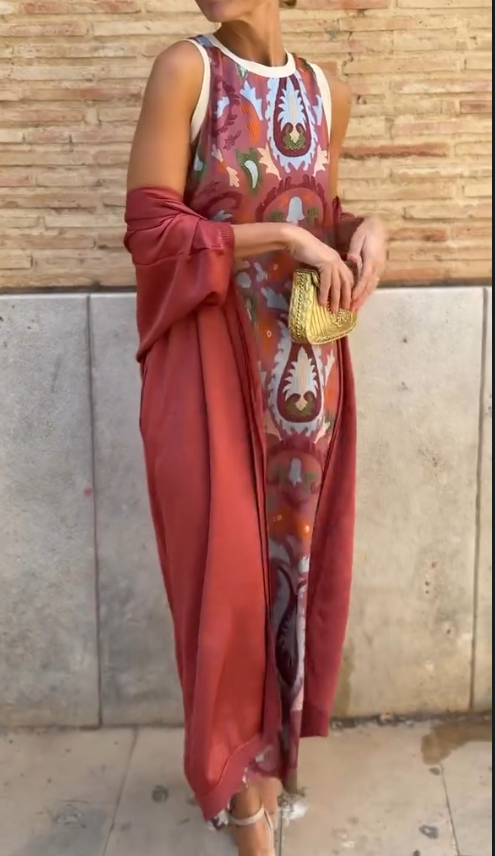 Sleeveless Retro Printed Dress