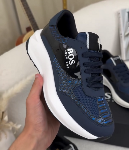 Men's Premium Flake Patent Leather Casual Shoes