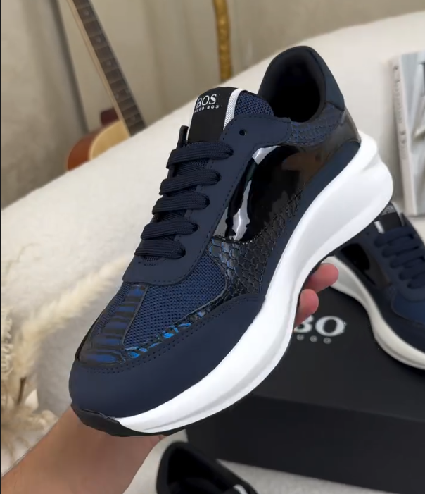 Men's Premium Flake Patent Leather Casual Shoes
