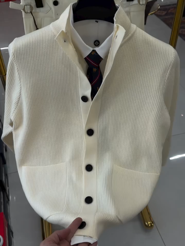 Men's Autumn And Winter Knitted Woolen Jacket