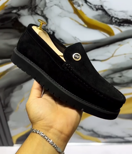 Men's Comfortable One Foot Leather Sponge Shoes