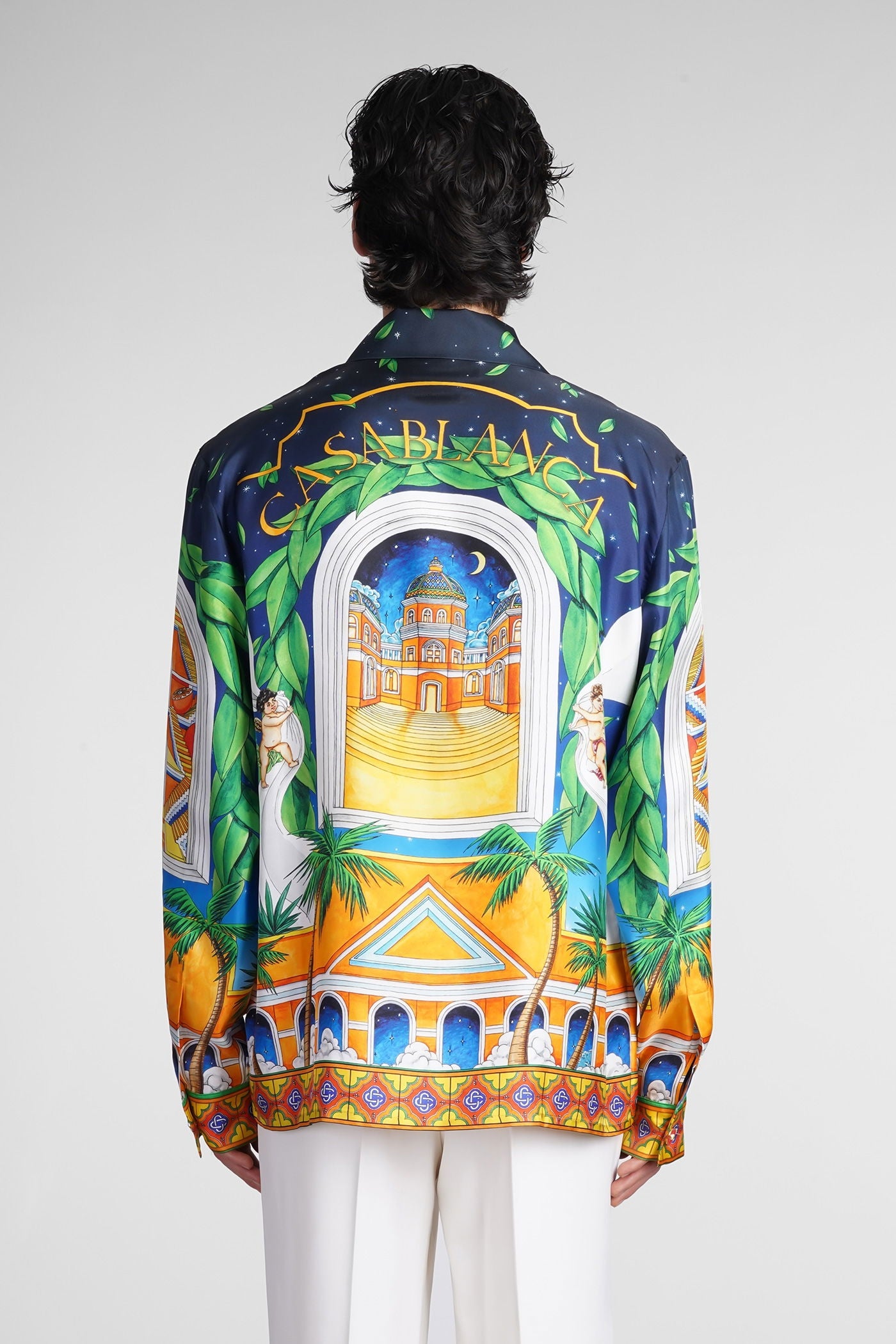 Graphic-print Silk Shirt