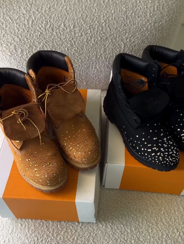 Men's Sparkling Diamond New Leather Martin Boots