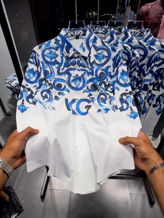 Men's Blue Thorn Long Sleeve Shirt