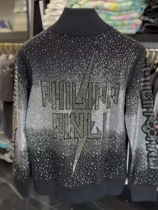 Men's Skeleton Sparkling Diamond Coat