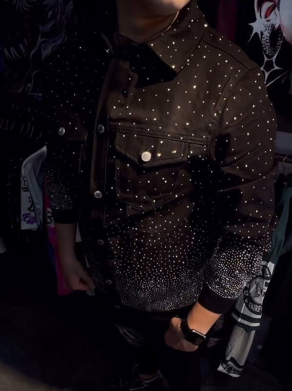 Men's Starry Sky Sparkling Diamond Coat