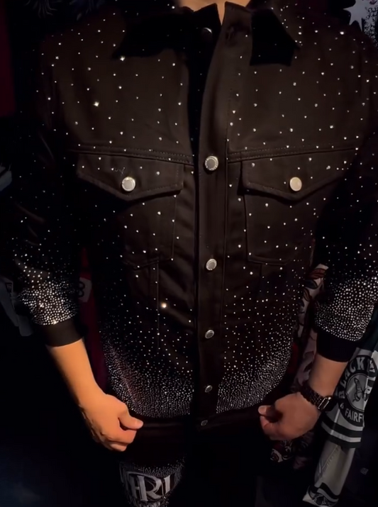 Men's Starry Sky Sparkling Diamond Coat