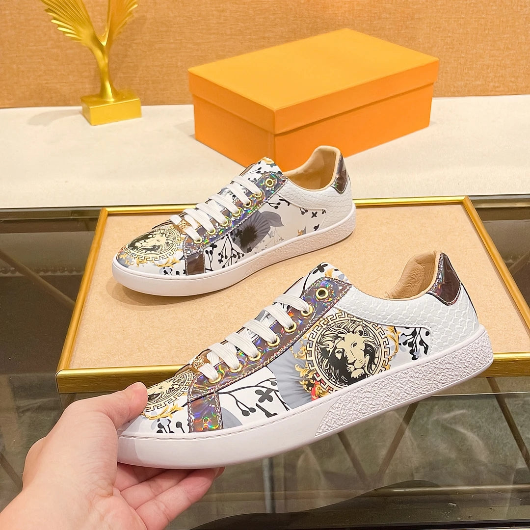 Men's Printed Tiger Head Luxury Trendy Board Shoes