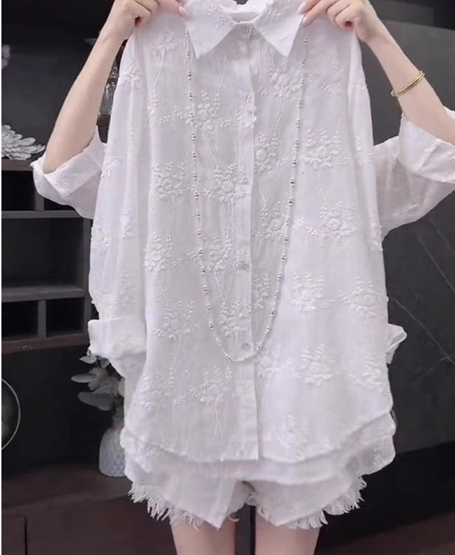 High End Embroidered Long Sleeved Shirt