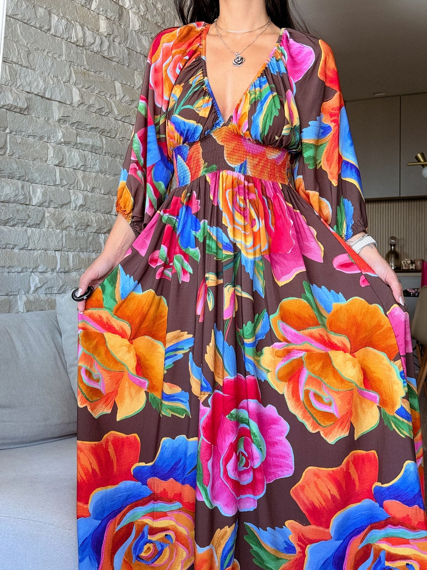 Vibrant Garden Maxi Dress