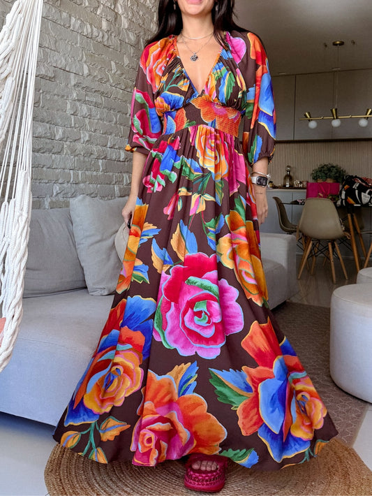Vibrant Garden Maxi Dress