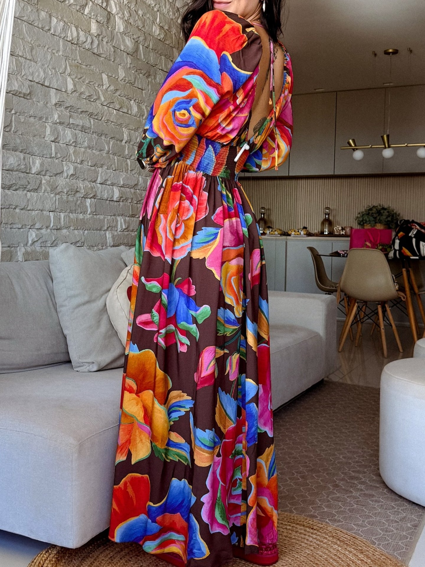 Vibrant Garden Maxi Dress