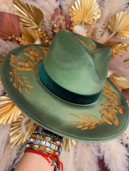 Emerald Butterfly Fedora