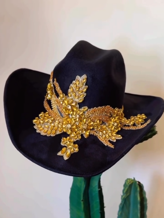 Golden Desert Embroidered Cowboy Hat