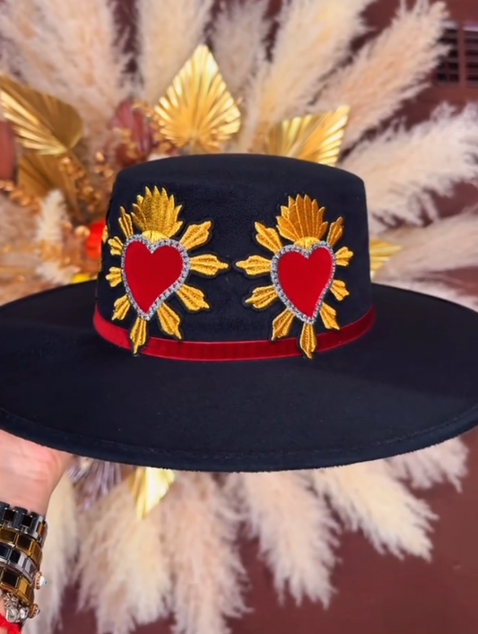 Sacred Heart Embroidered Fedora