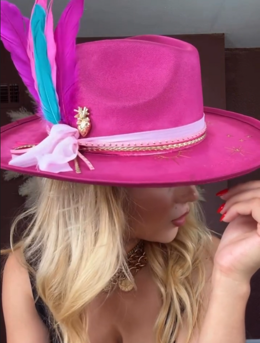 Feather Dream Pink Hat