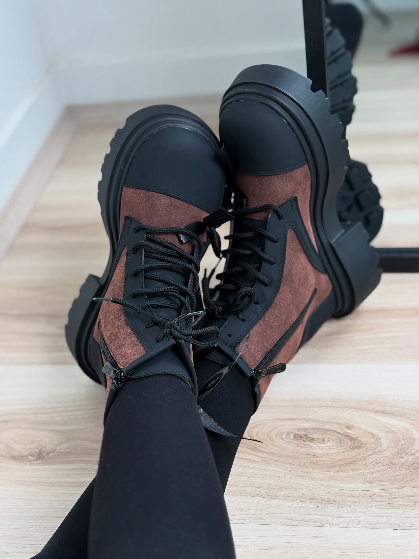 Chunky Lace-Up Combat Boots