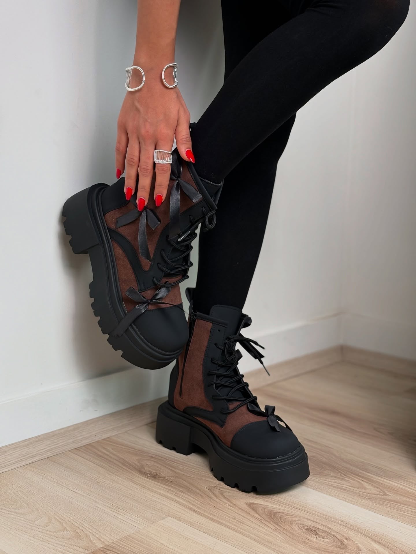 Chunky Lace-Up Combat Boots