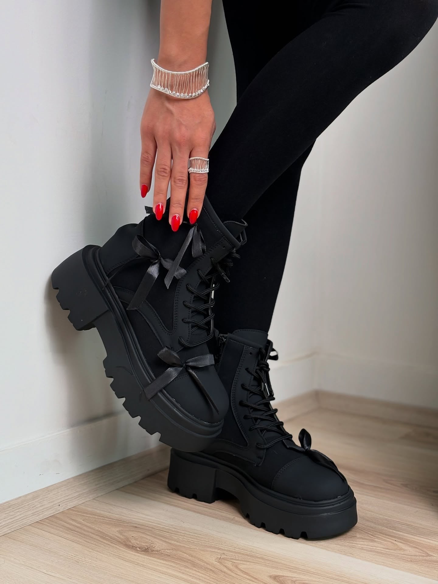 Chunky Lace-Up Combat Boots