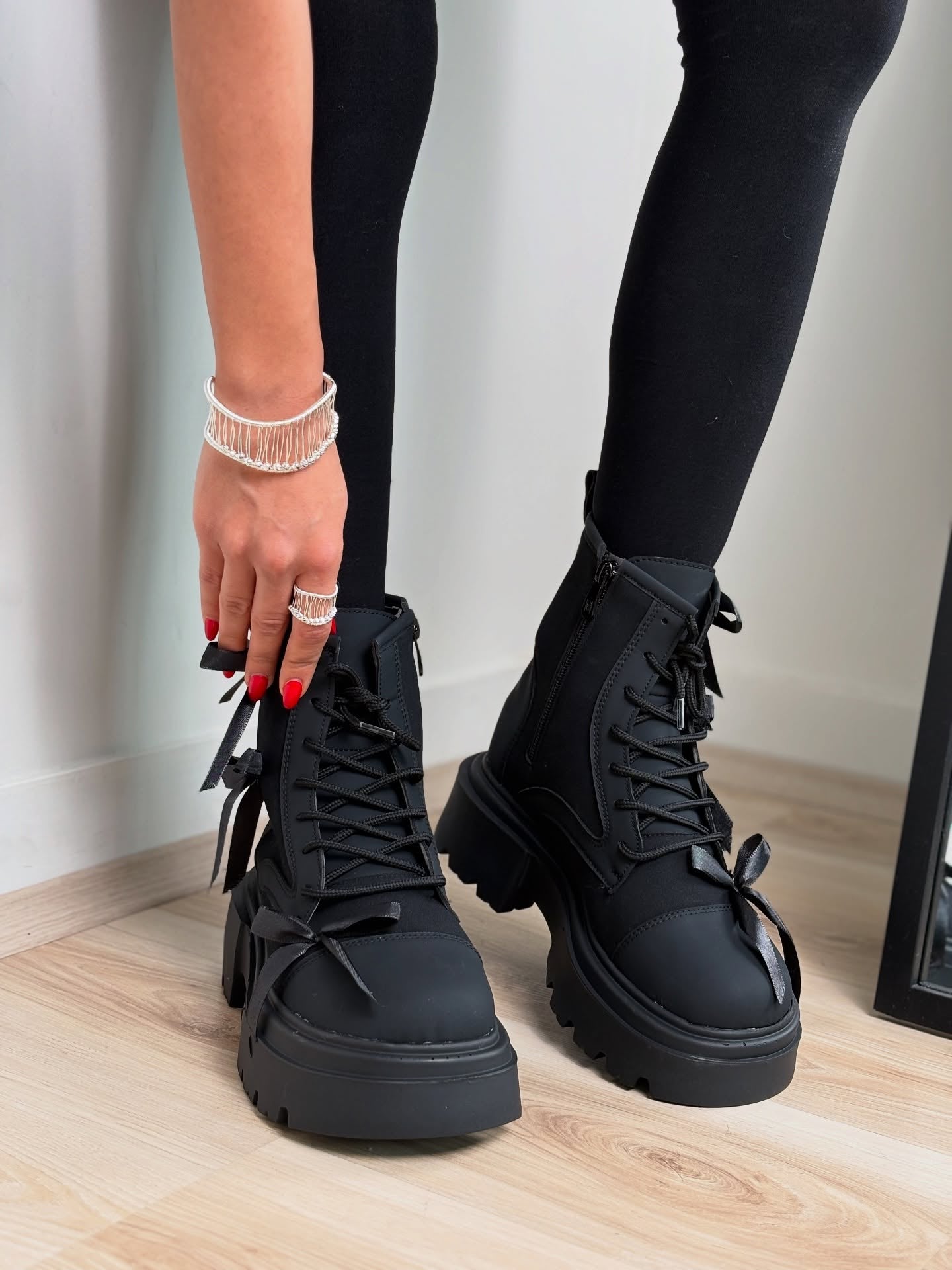 Chunky Lace-Up Combat Boots