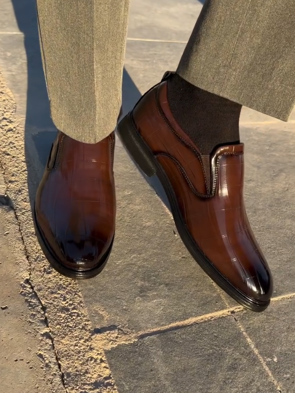 Luxe Croc-Embossed Loafers