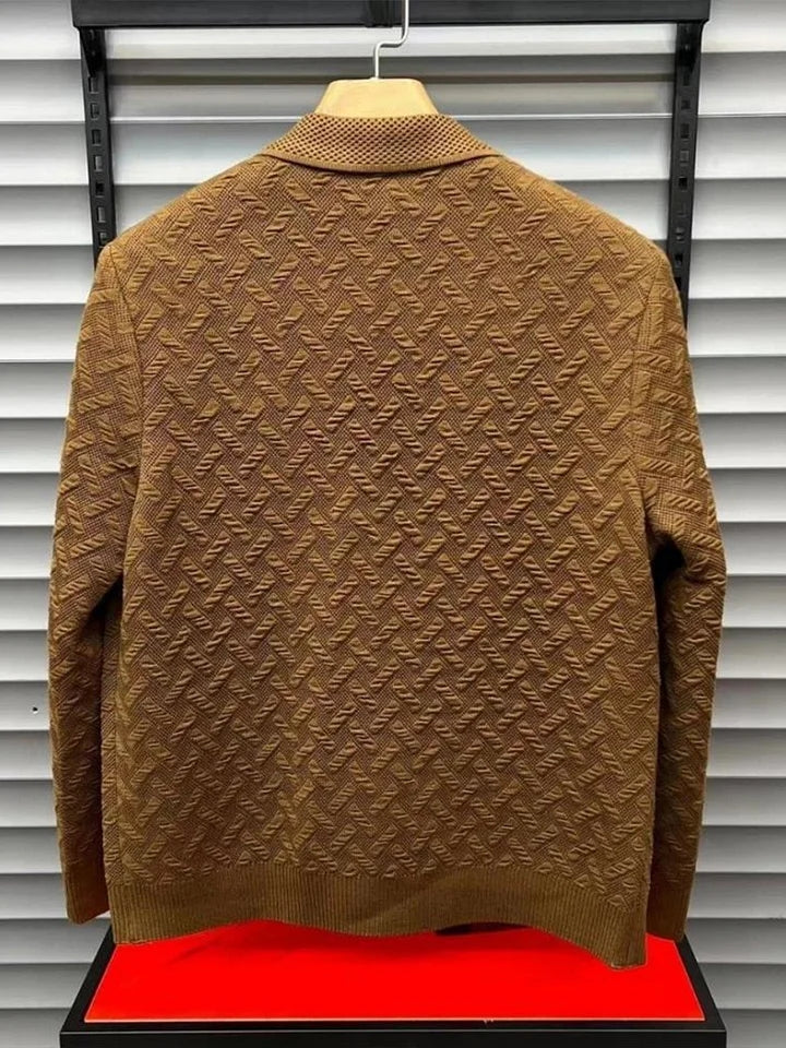 Textured Knit Blazer Jacket