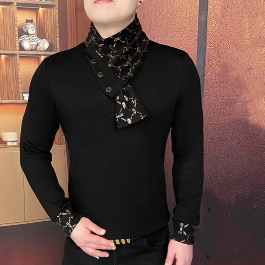 Signature Scarf-Neck Sweater