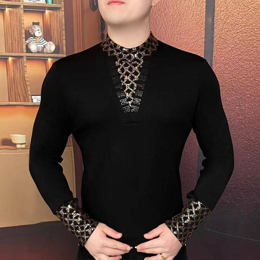 Logo-Embroidered High-Collar Sweater