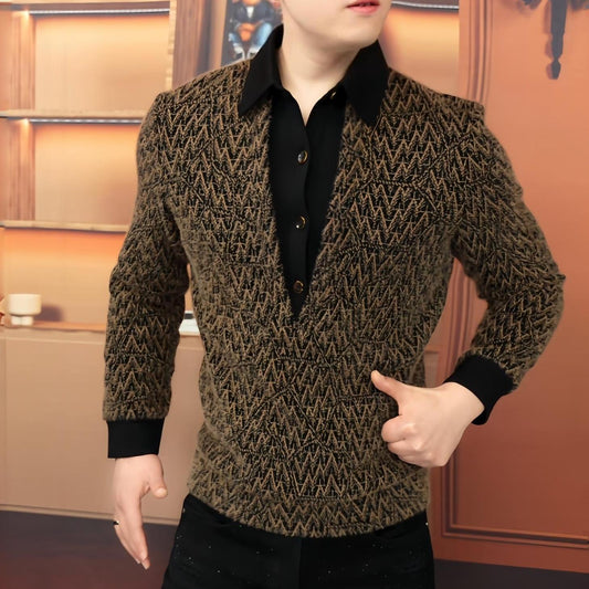 Geometric Knit Shirt