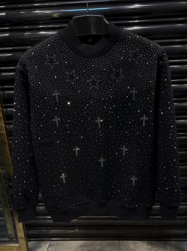 Star & Cross Rhinestone Sweatshirt